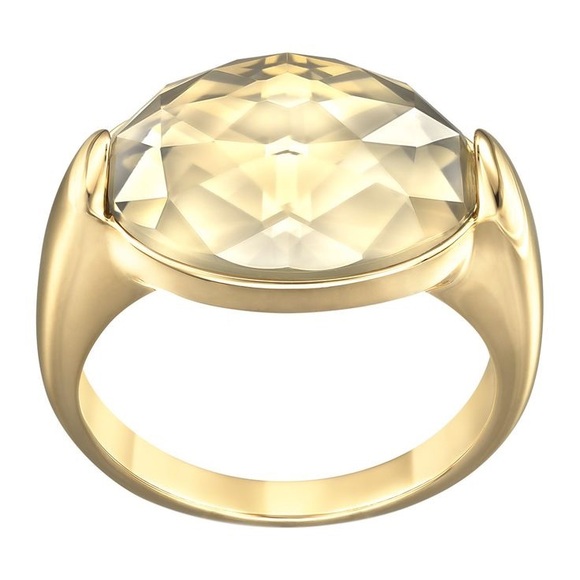 Swarovski Vanilla Sky Amber Colored Crystal Ring - Picture 1 of 4